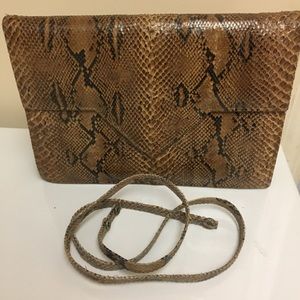 Vintage Snake Skin Purse Clutch & Strap